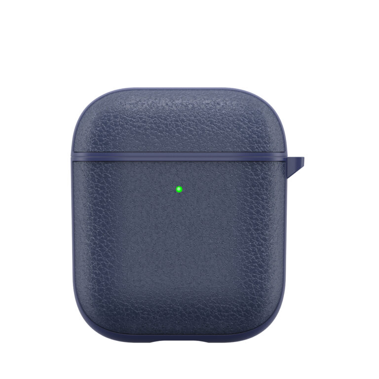 Genuine Leather AirPods Hoesje - Airpods 1 en AirPods 2 - Blauw