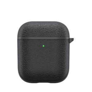 Genuine Leather AirPods Hoesje - Airpods 1 en AirPods 2 - Zwart 1