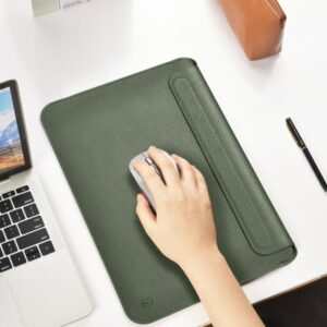 Genuine leather MacBook sleeve 13.3 inch - Groen v3