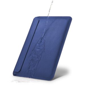 Genuine leather MacBook sleeve - Blauw 4