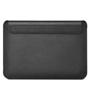 Genuine leather MacBook sleeve 16 inch – Zwart