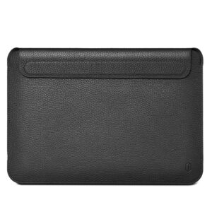 Genuine leather MacBook sleeve 16 inch – Zwart