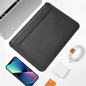 Genuine leather MacBook sleeve - Zwart 2