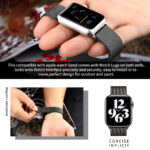 Grafietkleurig Milanees bandje voor de Apple Watch 38-40-41mm