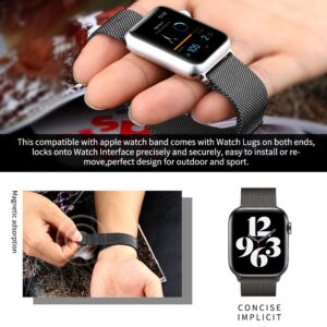 Milanees bandje voor de Apple Watch 38 40 41mm Donkergrijs