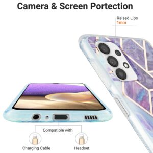 Marmer backcase hoesje Samsung Galaxy A32 - Paars 4