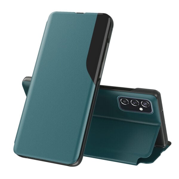 Premium Clear View Samsung Galaxy A73 Hoesje - Groen