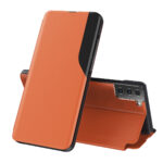variatie Premium Clear View Samsung Galaxy S21 FE Hoesje – Oranje