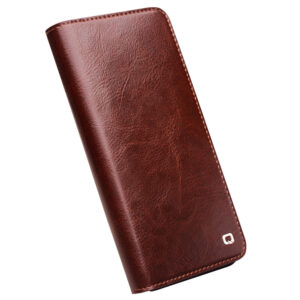 Qialino Genuine Leather hoesje Samsung S22 - Bruin 2