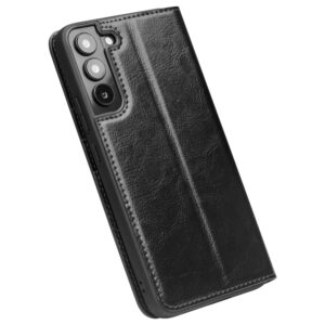 Qialino Genuine Leather hoesje Samsung S22 - Zwart 3