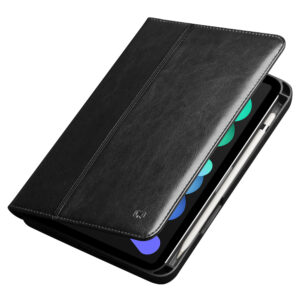 Qialino Leren Smart Case hoes iPad Mini 6 - Zwart 3