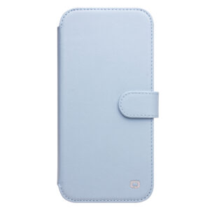 Qialino Leren iPhone 13 bookcase hoesje - Blauw 2