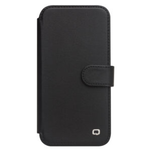 Qialino Leren iPhone 13 bookcase hoesje - Zwart 2