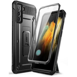 Supcase 360 Backcover met Screen Protector Samsung Galaxy S21 FE - Zwart