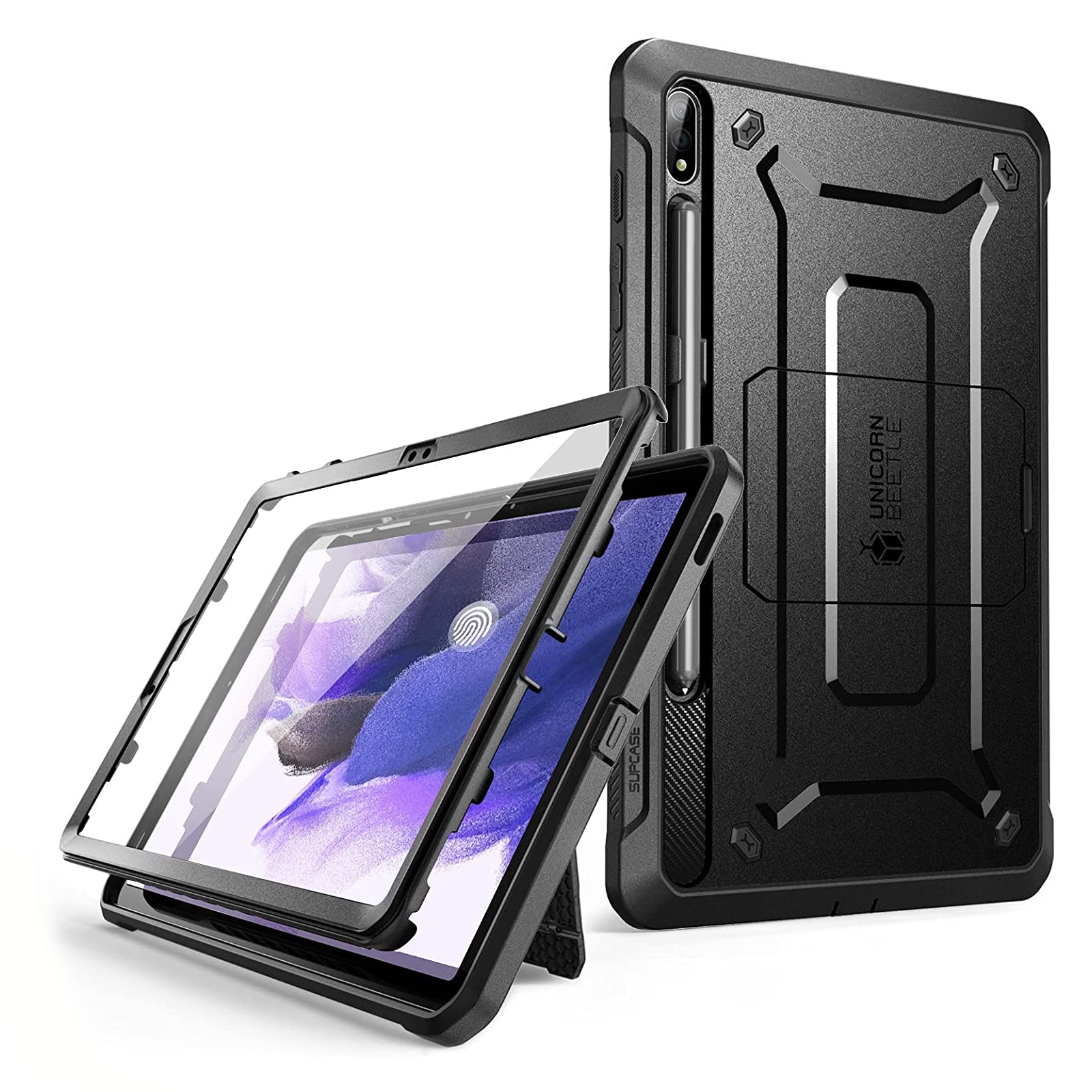 Supcase Full Cover Hoes Samsung Galaxy Tab S7 FE - Zwart Main Image