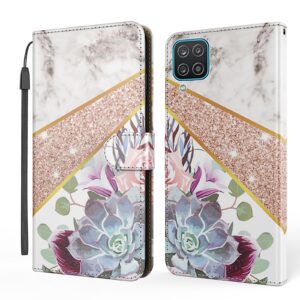 Samsung Galaxy A12 bookcase hoesje - Bloemen 1