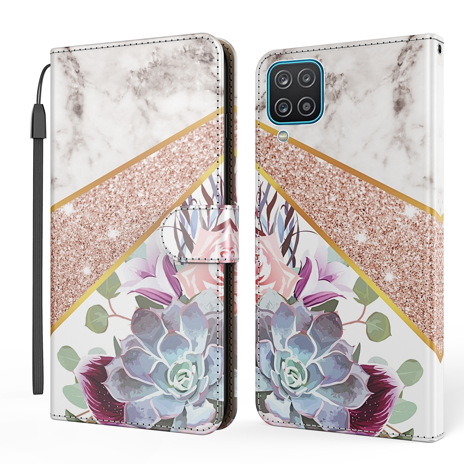 Samsung Galaxy A12 bookcase hoesje - Bloemen 1