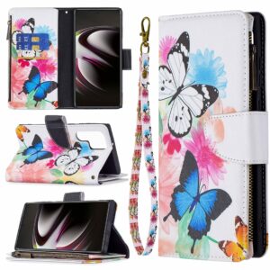 Samsung Galaxy S22 Ultra Wallet Hoesje – Vlinder