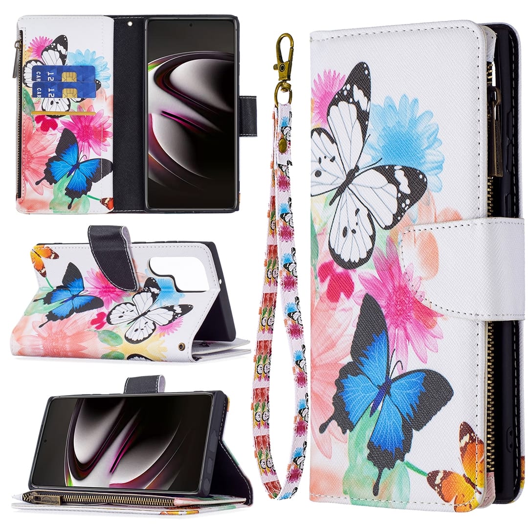 Samsung Galaxy S22 Ultra Wallet Hoesje - Vlinder