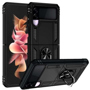 Samsung Galaxy Z Flip 3 Ringhouder Hoesje - Zwart 1