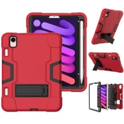 Shockproof Standcase Hoes iPad Mini 7 / iPad mini 6 - 2024 / 2021 Rood - 8.3 inch
