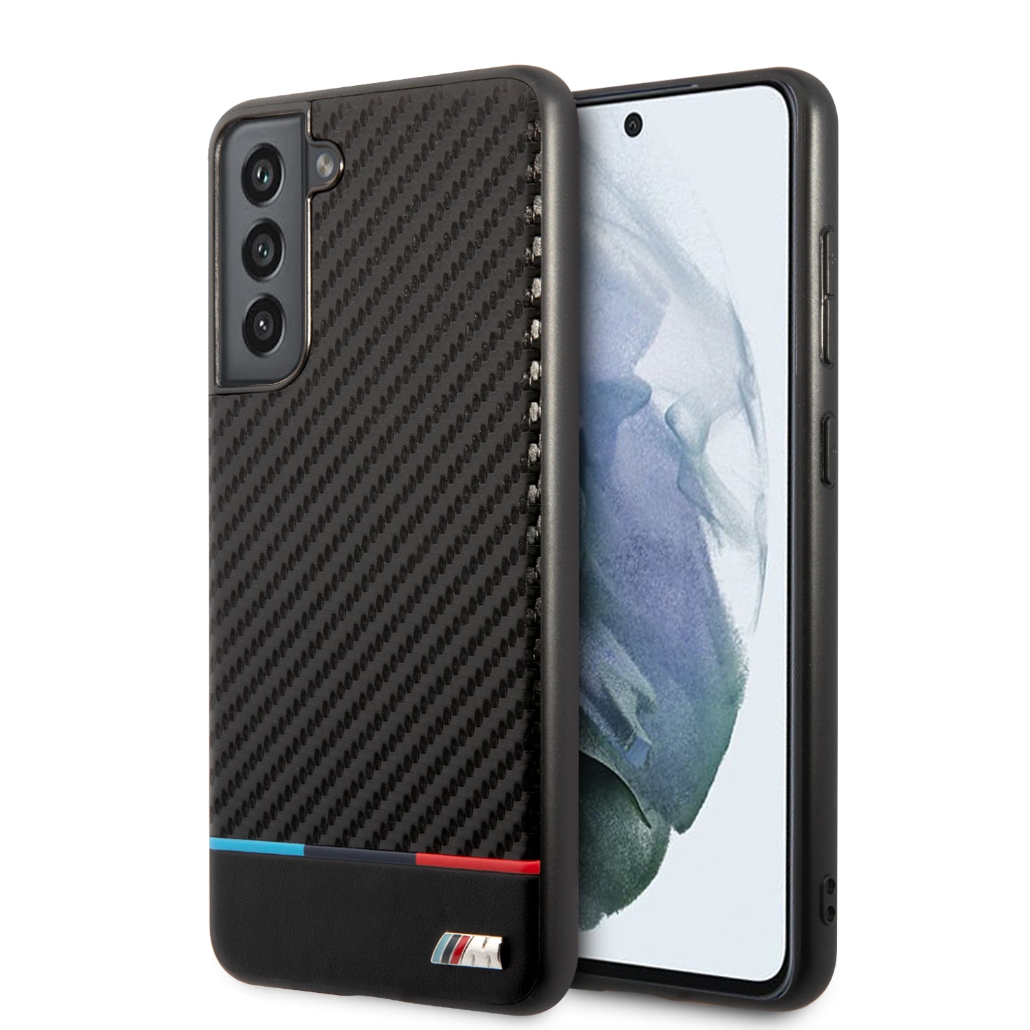 BMW Carbon Tricolor Backcover Samsung Galaxy S21 FE hoesje 1