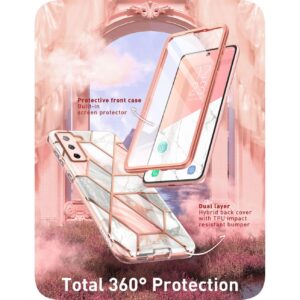 Cosmo 360 hoesje met screenprotector Samsung S22 - Marmer 2