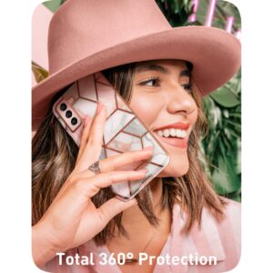 Cosmo 360 hoesje met screenprotector Samsung S22 - Marmer 5