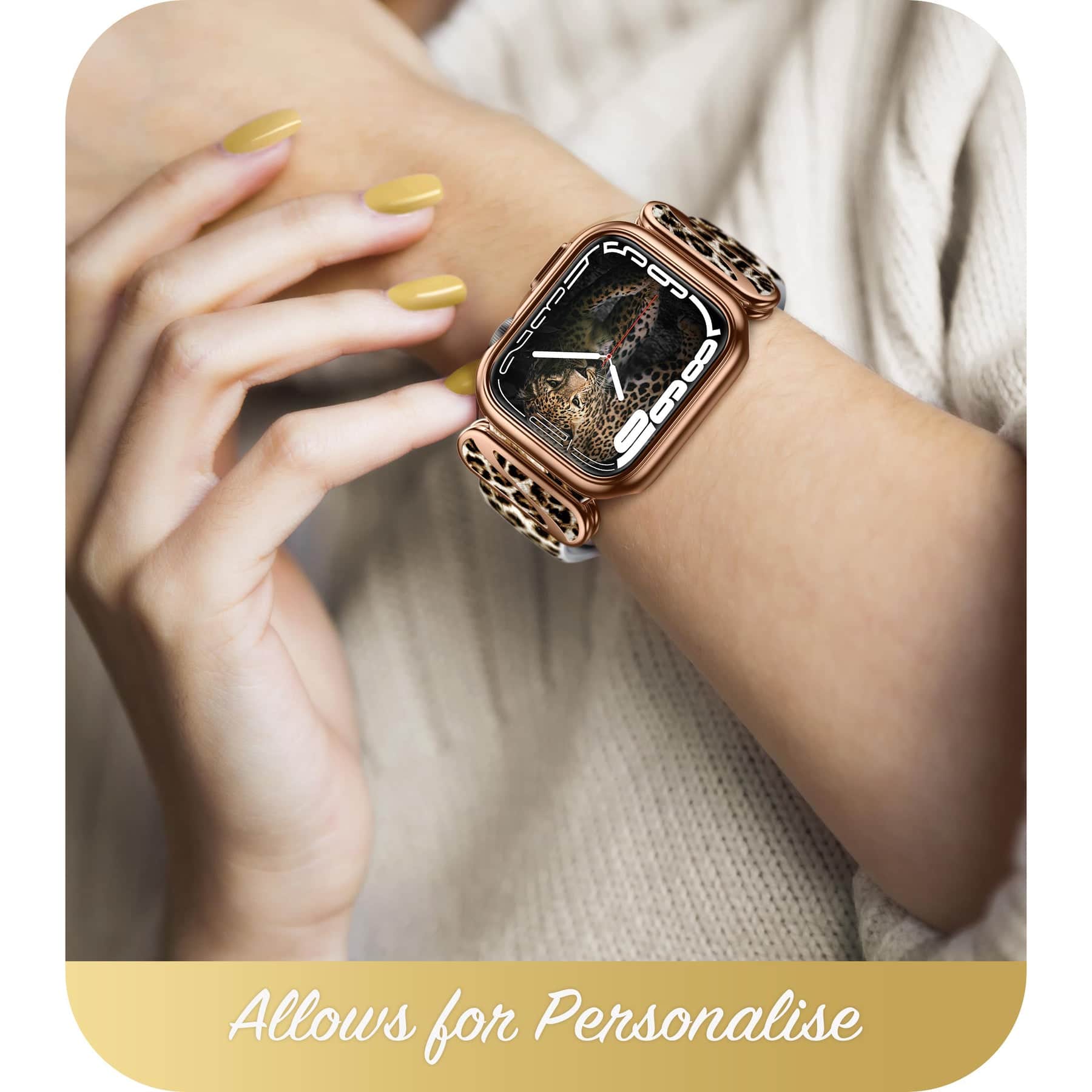Cosmo Apple Watch 44 45mm bandje Cheetah koop je eenvoudig bij Nr. 1 Webshop Fonu
