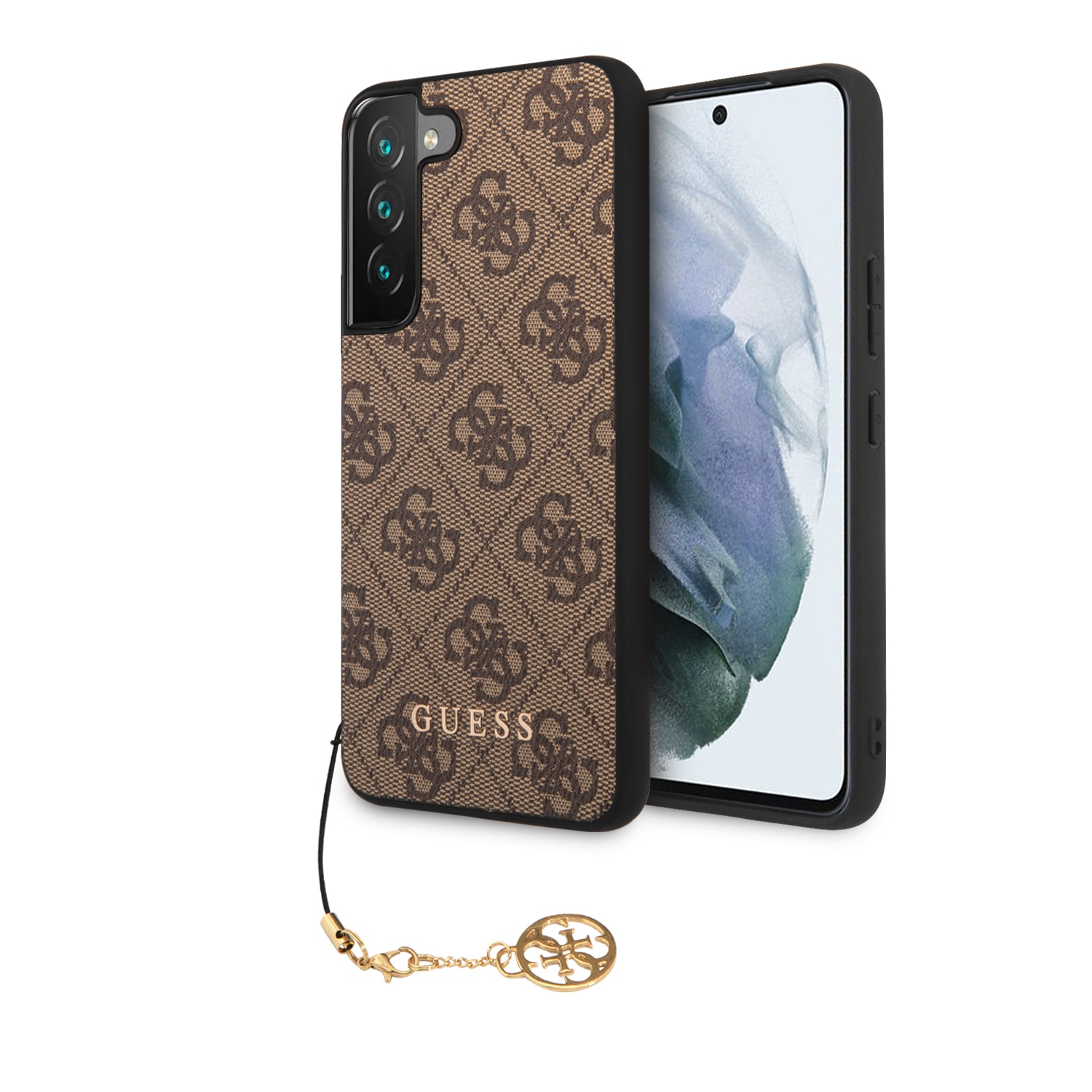 Guess Charms Samsung Galaxy S22 hoesje - Bruin 1