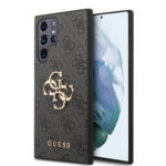 variatie Guess Golden Logo Samsung Galaxy S22 Ultra hoesje – Grijs