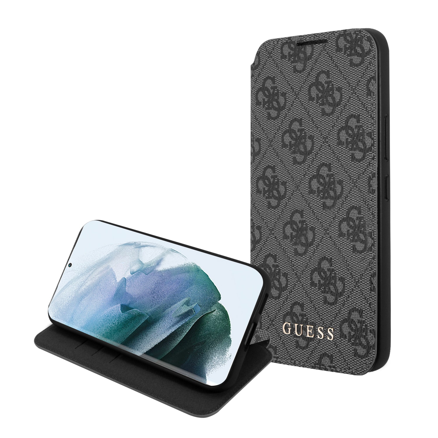 Guess Logo Bookcase hoesje Samsung Galaxy S22 - Grijs 1