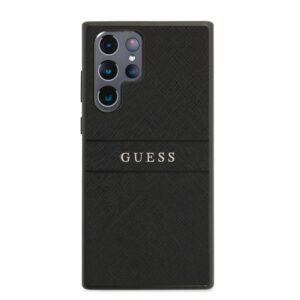 Guess Saffiano PU leren Backcover Samsung Galaxy S22 Ultra - Zwart 3