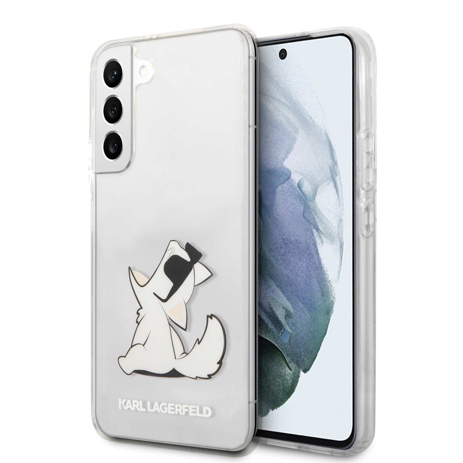 Karl Lagerfeld Choupette Samsung Galaxy S22 Plus hoesje - Transparant