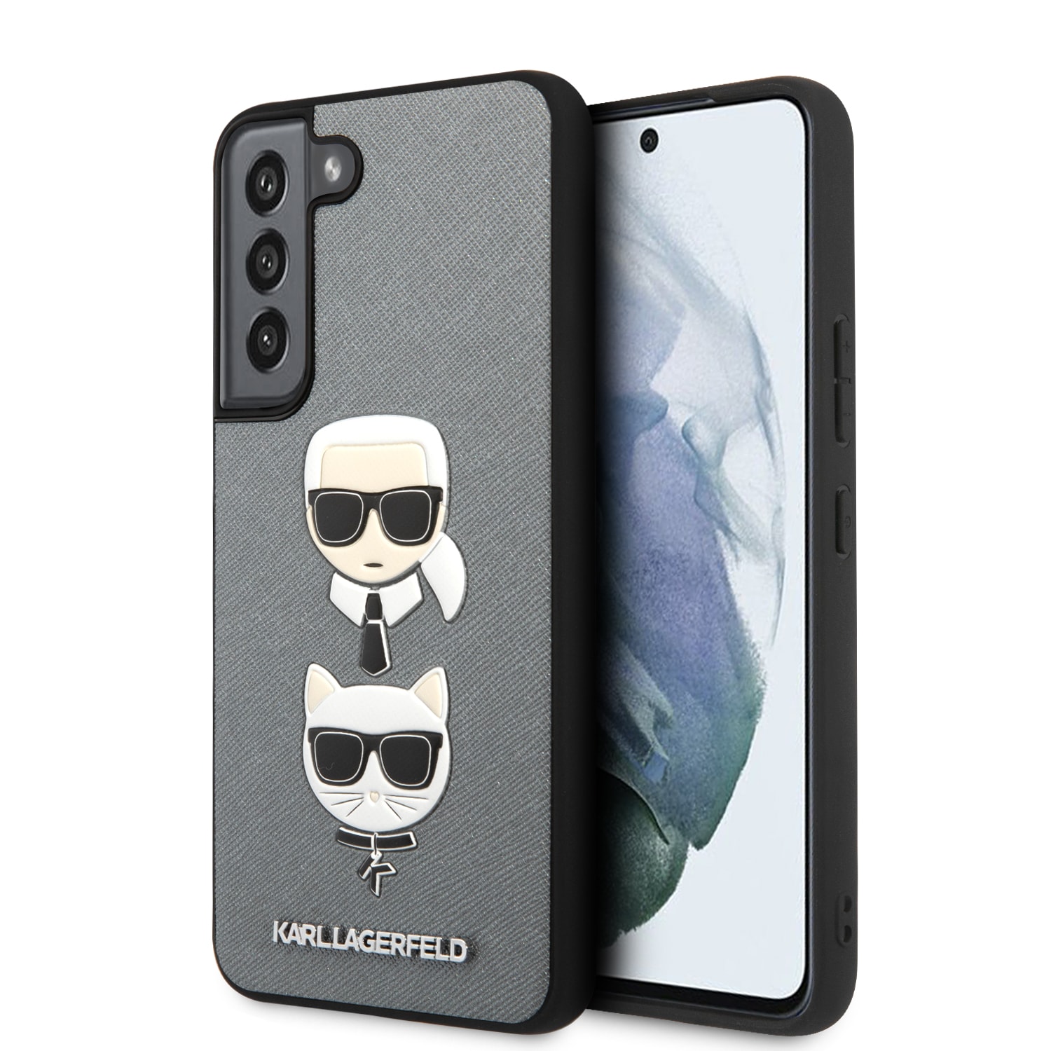 Karl Lagerfeld Saffiano K&C Samsung Galaxy S22 - Grijs