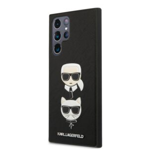 Karl Lagerfeld Saffiano K&C Samsung Galaxy S22 Ultra - Zwart 2