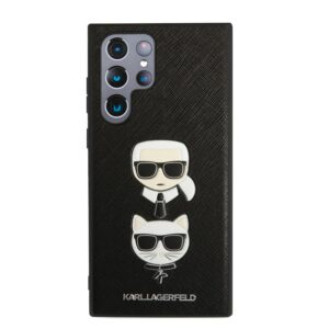 Karl Lagerfeld Saffiano K&C Samsung Galaxy S22 Ultra - Zwart 3