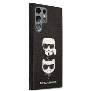 Karl Lagerfeld Saffiano K&C Samsung Galaxy S22 Ultra - Zwart 4