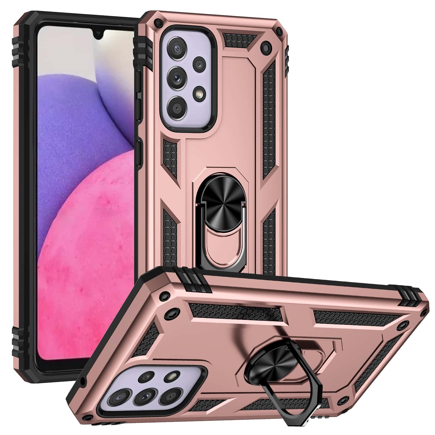 Samsung Galaxy A23 Ringhouder hoesje - Roségoud