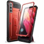 variatie Supcase 360 Backcase met screenprotector Samsung S21 FE – Rood