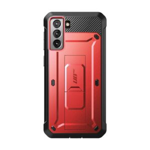 Supcase 360 Backcase met screenprotector Samsung S21 FE - Rood 7