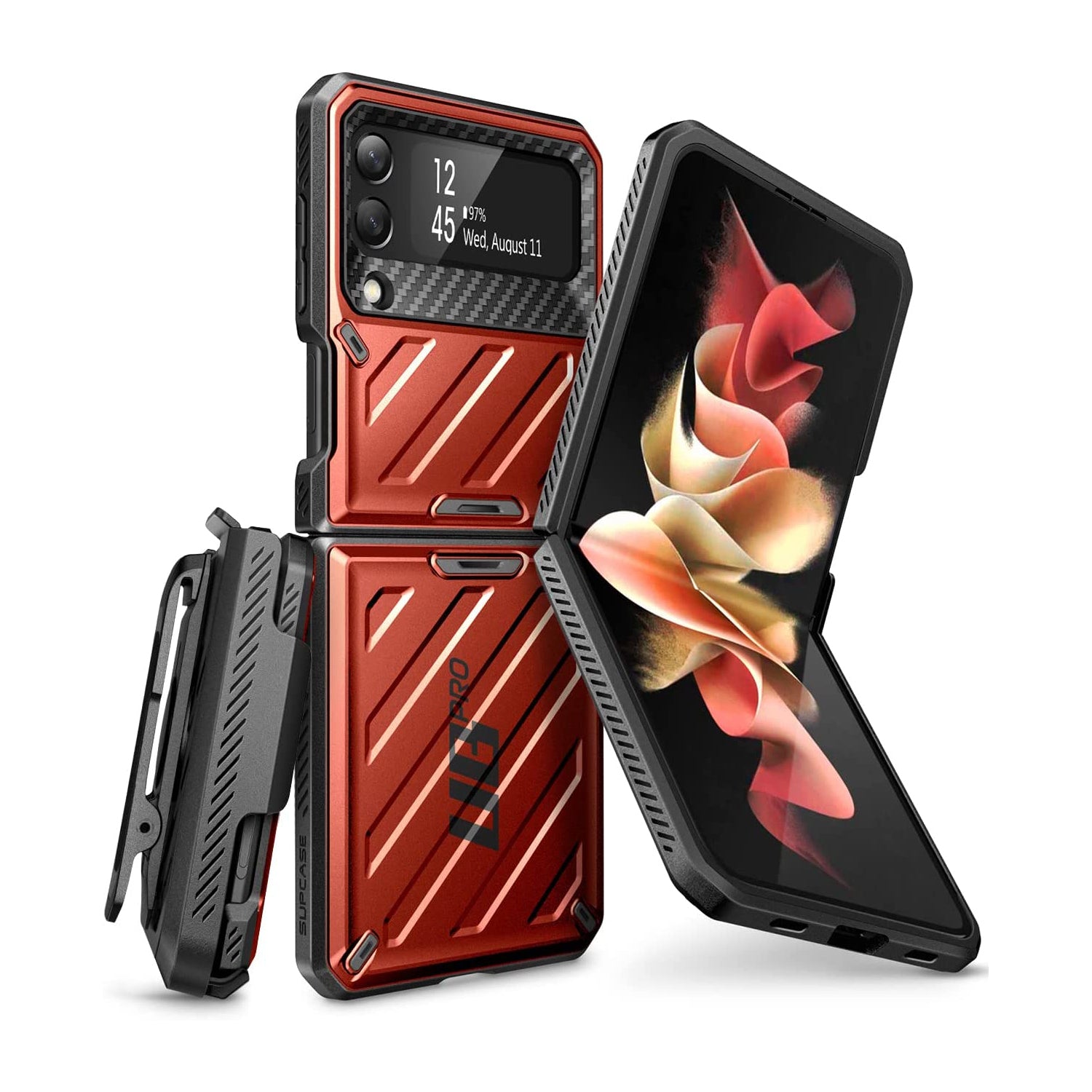 Supcase UB Pro Samsung Galaxy Z Flip 3 Hoesje - Rood