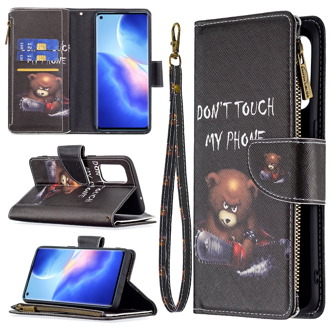 Wallet hoesje Oppo Find X3 lite - Oppo Reno5 5G - Beer