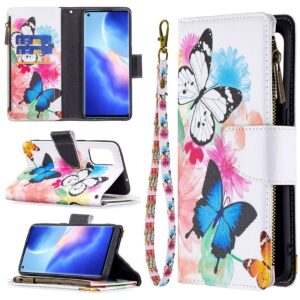 Wallet hoesje Oppo Find X3 lite - Oppo Reno5 5G - Vlinder 1