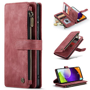 CaseMe Samsung Galaxy A52 A52s wallet hoesje - Rood 1