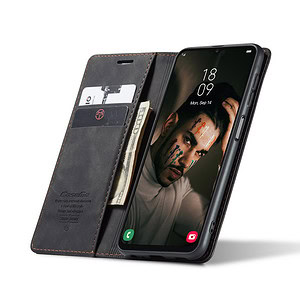 Caseme Samsung A13 4G hoesje - Retro Boekmodel Zwart 4