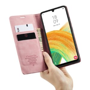 Caseme Samsung A33 5G hoesje - Retro Boekmodel Roze 2