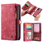 variatie Caseme Samsung Galaxy A53 hoesje – Vintage Portemonnee Rood