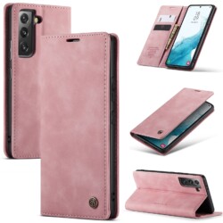 Caseme Samsung S22 Plus hoesje - Retro Boekmodel Roze