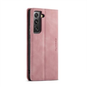Caseme Samsung S22 hoesje - Retro Boekmodel Roze 4